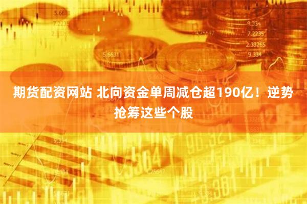 期货配资网站 北向资金单周减仓超190亿!逆势抢筹这些个股