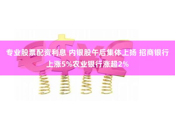 专业股票配资利息 内银股午后集体上扬 招商银行上涨5%农业银行涨超2%