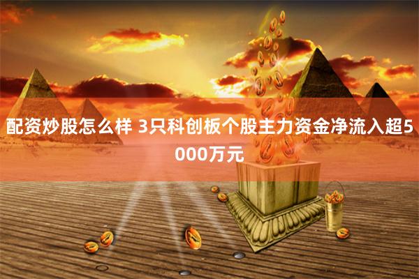 配资炒股怎么样 3只科创板个股主力资金净流入超5000万元